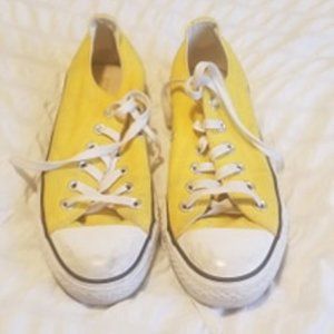 Yellow Converse Low Tops
